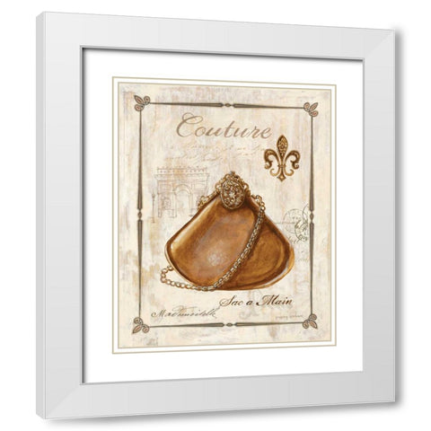 Keys to Paris Couture White Modern Wood Framed Art Print with Double Matting by Gorham, Gregory