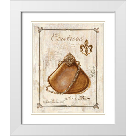 Keys to Paris Couture White Modern Wood Framed Art Print with Double Matting by Gorham, Gregory