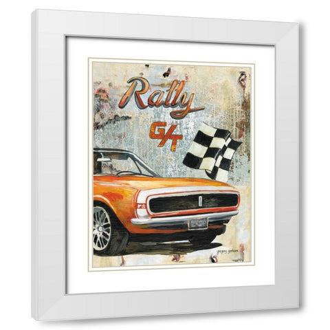 Rally Car White Modern Wood Framed Art Print with Double Matting by Gorham, Gregory