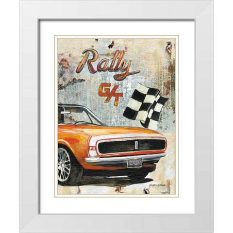 Rally Car White Modern Wood Framed Art Print with Double Matting by Gorham, Gregory