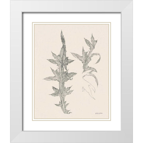 Plant Life II White Modern Wood Framed Art Print with Double Matting by Gorham, Gregory
