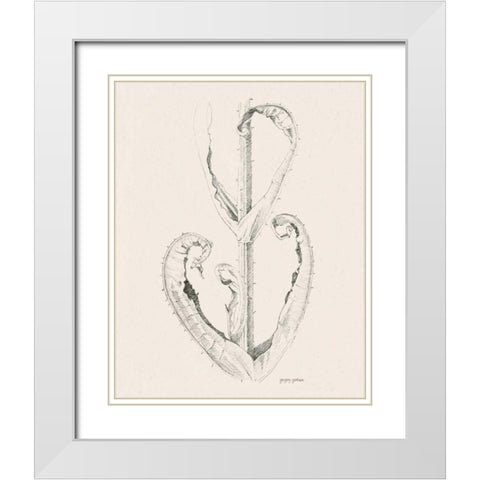 Plant Life III White Modern Wood Framed Art Print with Double Matting by Gorham, Gregory