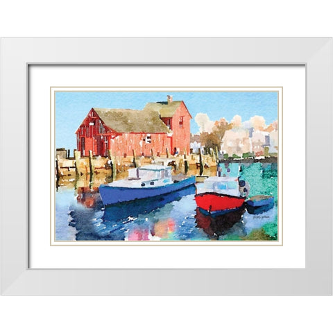 Rock Harbor I White Modern Wood Framed Art Print with Double Matting by Gorham, Gregory