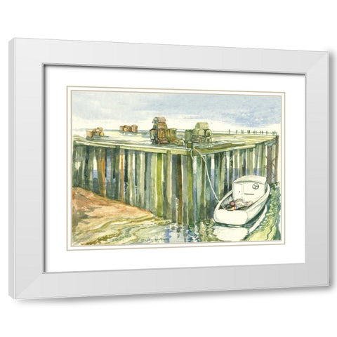 Low Tide White Modern Wood Framed Art Print with Double Matting by Gorham, Gregory