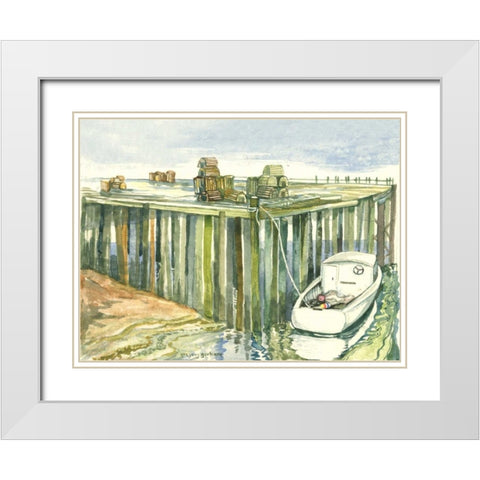 Low Tide White Modern Wood Framed Art Print with Double Matting by Gorham, Gregory