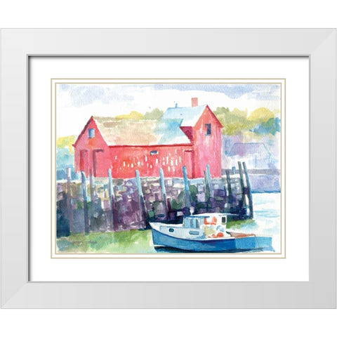 Cape Ann White Modern Wood Framed Art Print with Double Matting by Gorham, Gregory