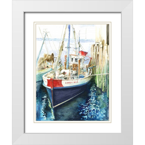 Liberty Belle White Modern Wood Framed Art Print with Double Matting by Gorham, Gregory