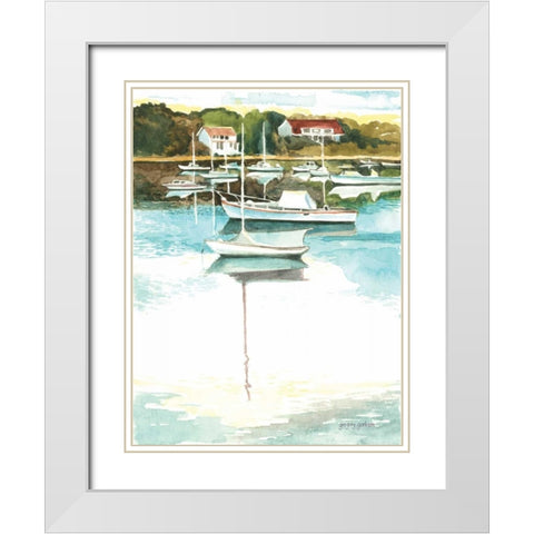 Wychmere Harbor White Modern Wood Framed Art Print with Double Matting by Gorham, Gregory