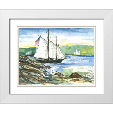 Edge of the Sea White Modern Wood Framed Art Print with Double Matting by Gorham, Gregory