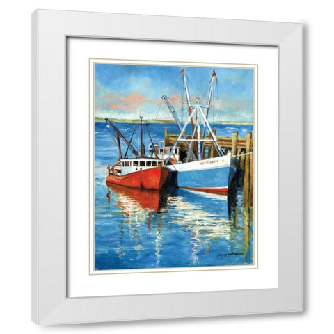 Blue Skies White Modern Wood Framed Art Print with Double Matting by Gorham, Gregory