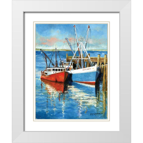 Blue Skies White Modern Wood Framed Art Print with Double Matting by Gorham, Gregory