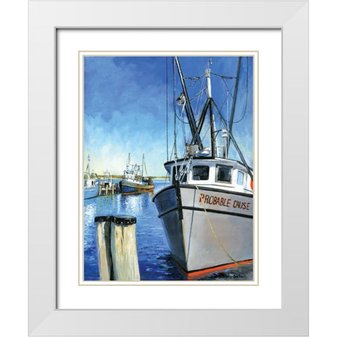 Probably Cause White Modern Wood Framed Art Print with Double Matting by Gorham, Gregory
