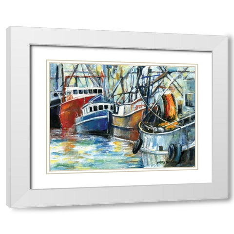 Fleet Motif I White Modern Wood Framed Art Print with Double Matting by Gorham, Gregory