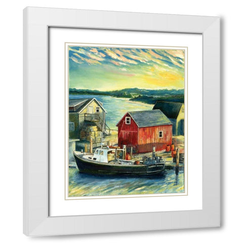 Summer Dawn White Modern Wood Framed Art Print with Double Matting by Gorham, Gregory