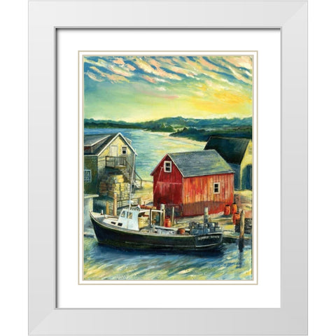 Summer Dawn White Modern Wood Framed Art Print with Double Matting by Gorham, Gregory