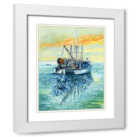 Sun Rise White Modern Wood Framed Art Print with Double Matting by Gorham, Gregory