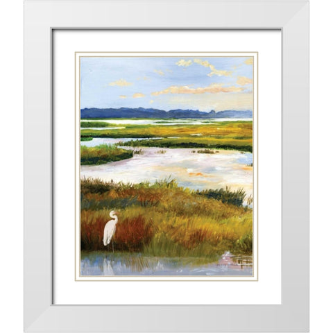 Salt Marsh Sanctuary I White Modern Wood Framed Art Print with Double Matting by Gorham, Gregory