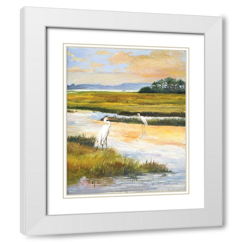Salt Marsh Sanctuary II White Modern Wood Framed Art Print with Double Matting by Gorham, Gregory