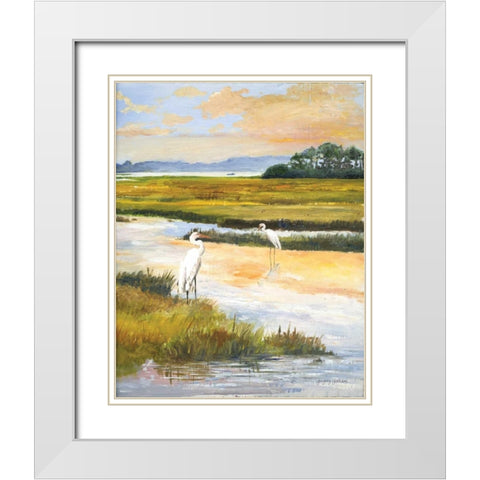 Salt Marsh Sanctuary II White Modern Wood Framed Art Print with Double Matting by Gorham, Gregory