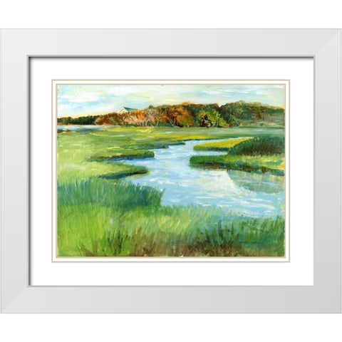 Cape Cod Salt Marsh White Modern Wood Framed Art Print with Double Matting by Gorham, Gregory