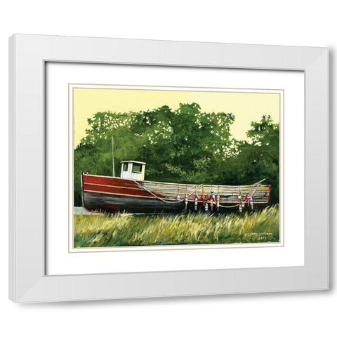 Waiting Repairs White Modern Wood Framed Art Print with Double Matting by Gorham, Gregory