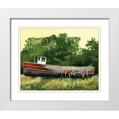 Waiting Repairs White Modern Wood Framed Art Print with Double Matting by Gorham, Gregory