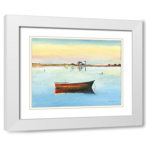 Reflections White Modern Wood Framed Art Print with Double Matting by Gorham, Gregory