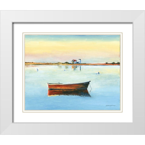 Reflections White Modern Wood Framed Art Print with Double Matting by Gorham, Gregory
