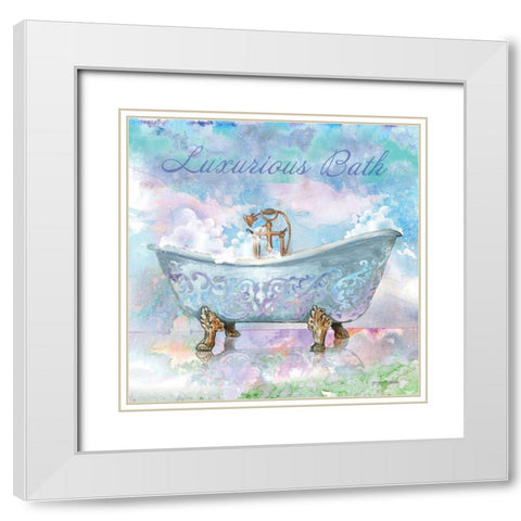 Luxury Bath Motif I White Modern Wood Framed Art Print with Double Matting by Gorham, Gregory