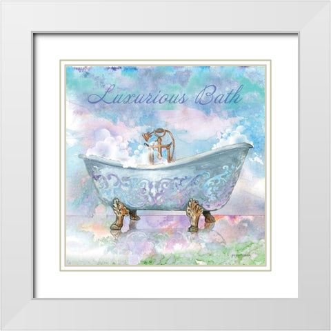 Luxury Bath Motif I White Modern Wood Framed Art Print with Double Matting by Gorham, Gregory
