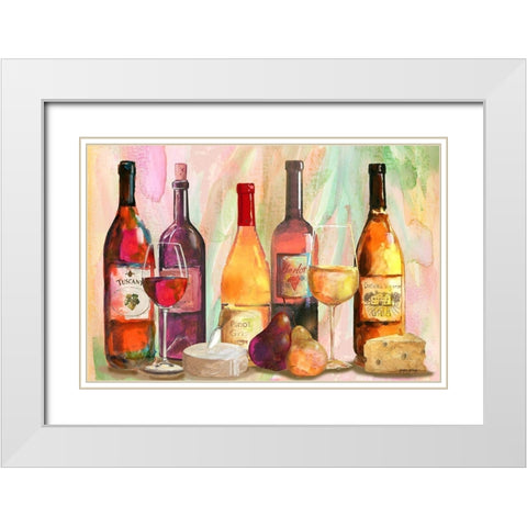 Table Wines III White Modern Wood Framed Art Print with Double Matting by Gorham, Gregory