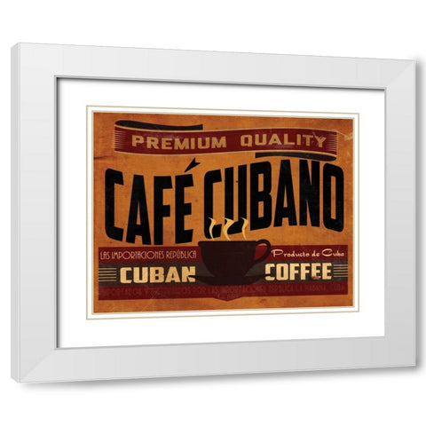 Cuban Coffee White Modern Wood Framed Art Print with Double Matting by Giacopelli, Jason