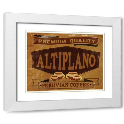 Peruvian Coffee White Modern Wood Framed Art Print with Double Matting by Giacopelli, Jason