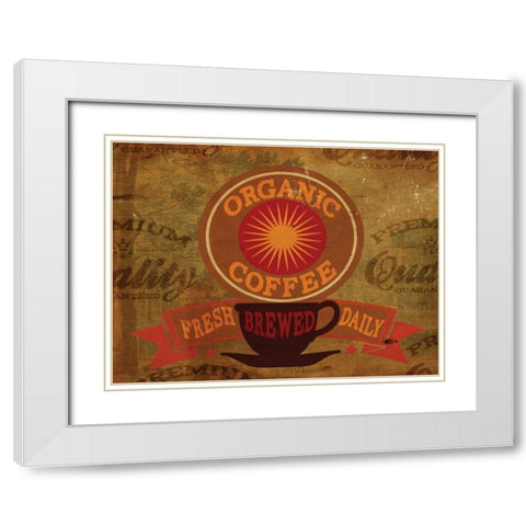 Organic Coffee White Modern Wood Framed Art Print with Double Matting by Giacopelli, Jason