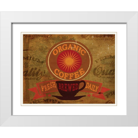 Organic Coffee White Modern Wood Framed Art Print with Double Matting by Giacopelli, Jason