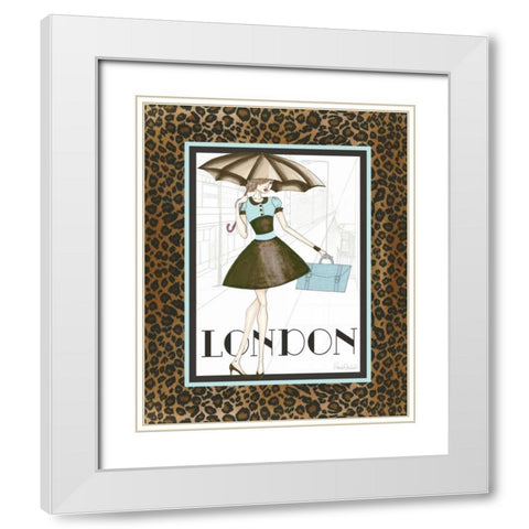 City Girl I White Modern Wood Framed Art Print with Double Matting by Guinn, Katie
