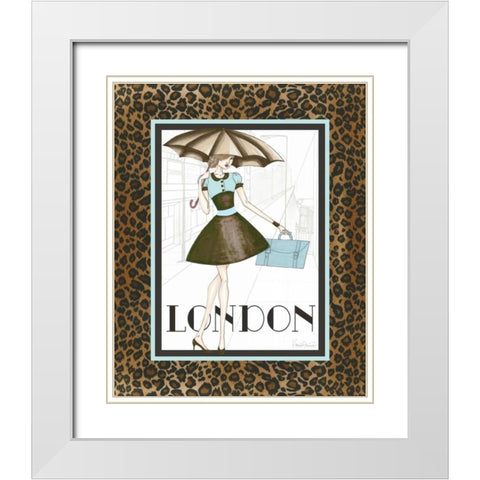 City Girl I White Modern Wood Framed Art Print with Double Matting by Guinn, Katie