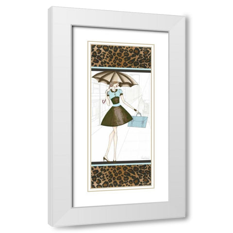 City Girl III White Modern Wood Framed Art Print with Double Matting by Guinn, Katie