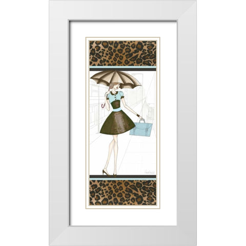 City Girl III White Modern Wood Framed Art Print with Double Matting by Guinn, Katie