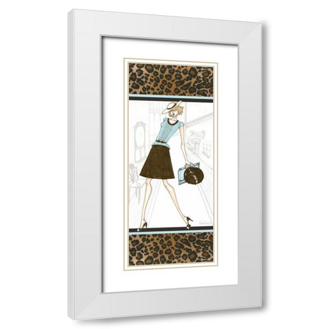 City Girl IV White Modern Wood Framed Art Print with Double Matting by Guinn, Katie