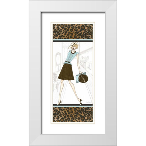 City Girl IV White Modern Wood Framed Art Print with Double Matting by Guinn, Katie
