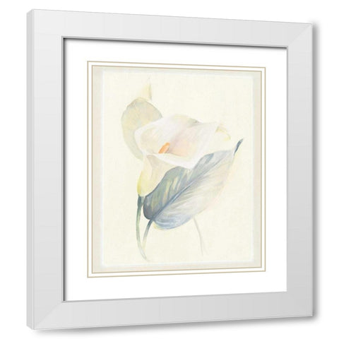 Calla Lily III White Modern Wood Framed Art Print with Double Matting by Hargittai, Paul