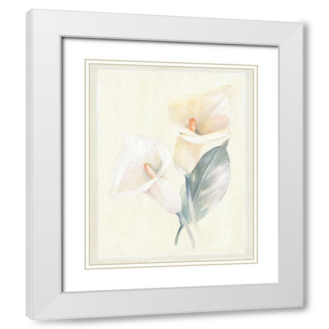 Calla Lily IV White Modern Wood Framed Art Print with Double Matting by Hargittai, Paul