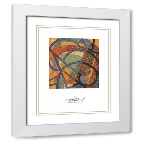 Urban Puzzle I White Modern Wood Framed Art Print with Double Matting by Holland, Cynthia