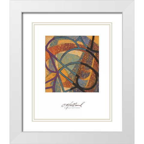 Urban Puzzle I White Modern Wood Framed Art Print with Double Matting by Holland, Cynthia