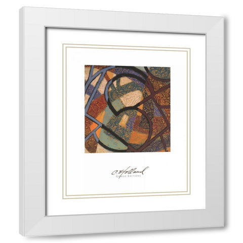 Urban Puzzle II White Modern Wood Framed Art Print with Double Matting by Holland, Cynthia