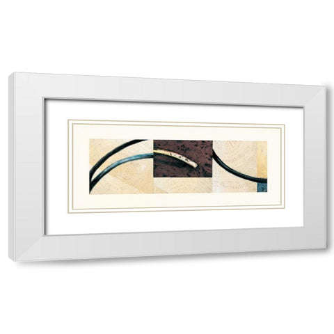 Line and Verse #II6 White Modern Wood Framed Art Print with Double Matting by Holland, Cynthia