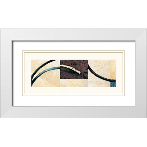 Line and Verse #II6 White Modern Wood Framed Art Print with Double Matting by Holland, Cynthia