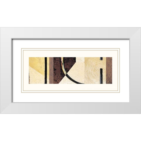 Line and Verse #II7 White Modern Wood Framed Art Print with Double Matting by Holland, Cynthia