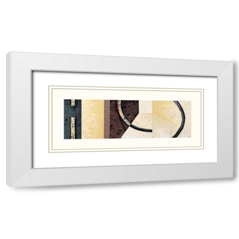 Line and Verse #II8 White Modern Wood Framed Art Print with Double Matting by Holland, Cynthia